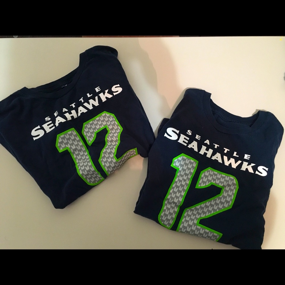 2 Seahawks fan shirts